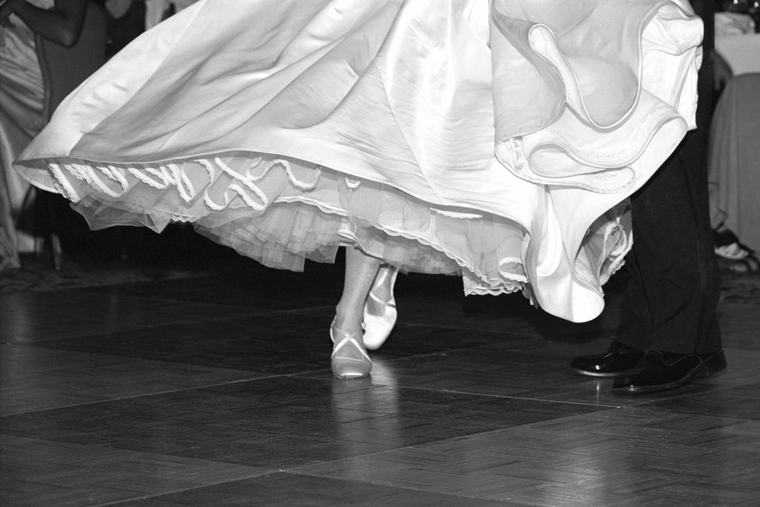 Couple dancing at a wedding reception
