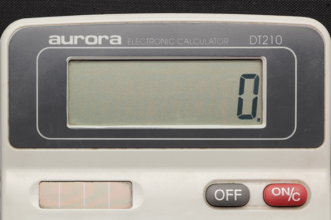 Close-up of calculator keys