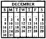 December calendar page