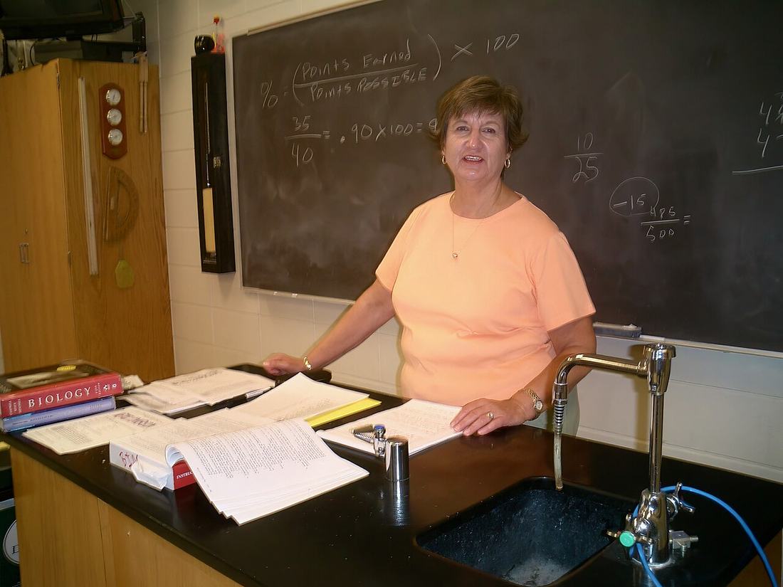 Teacher in a classroom in the United States